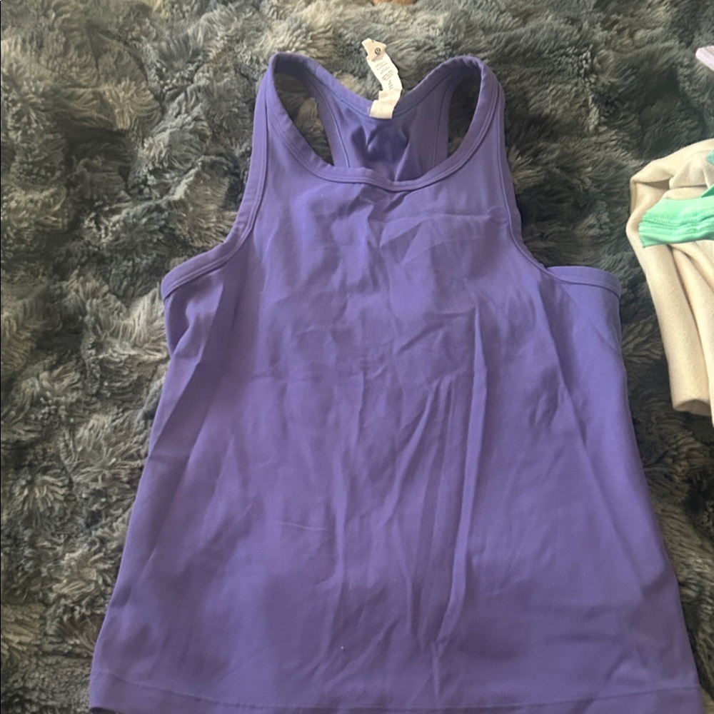 lululemon purple high neck tank top